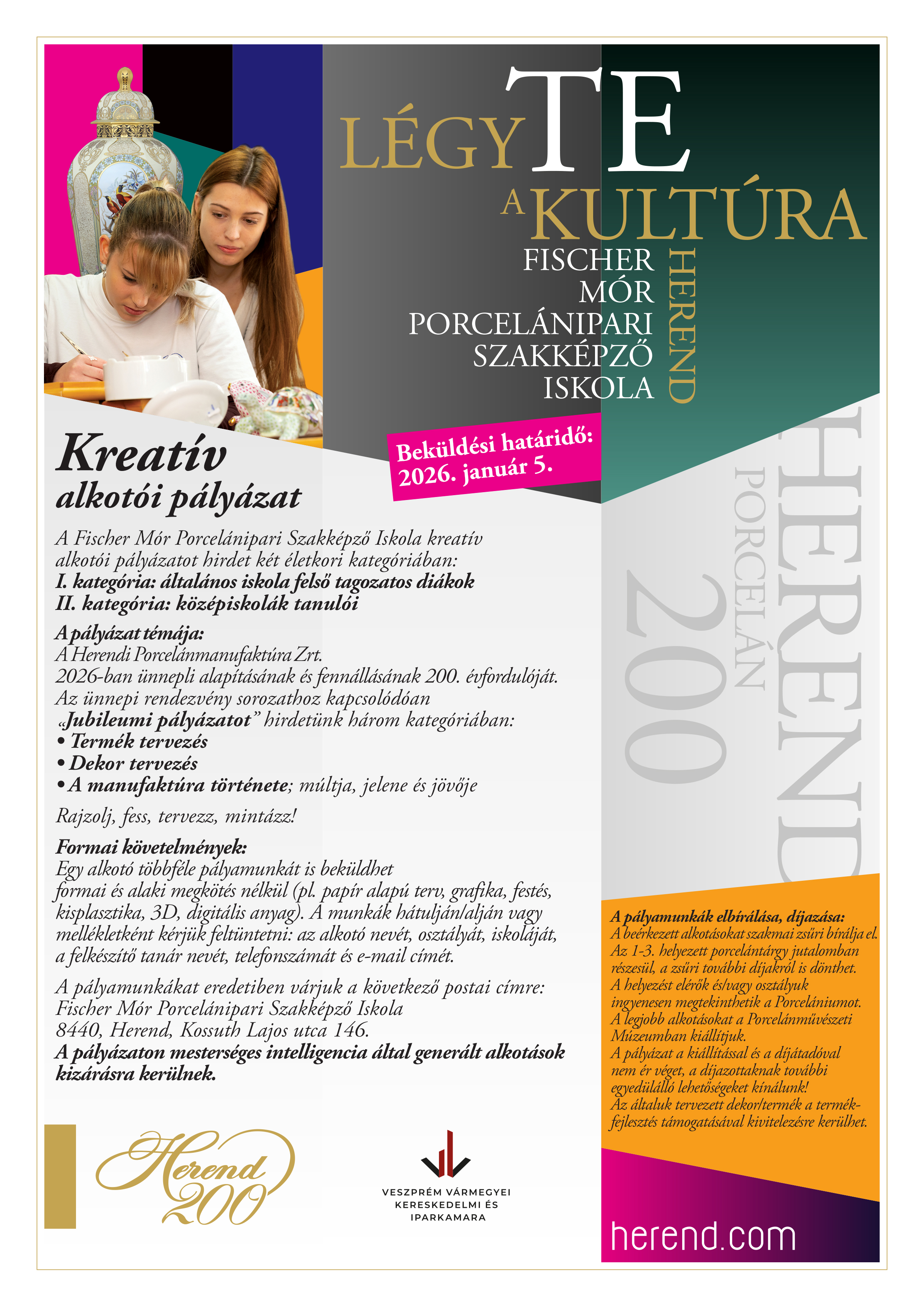 Herend 200 pályázat - MEGHOSSZABBÍTOTTUK!